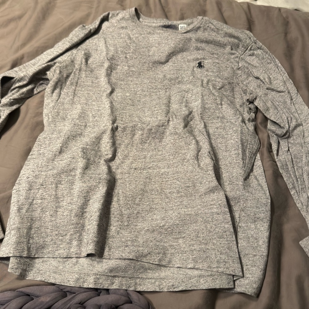 Polo Ralph Lauren Heather Gray Long Sleeve Tee